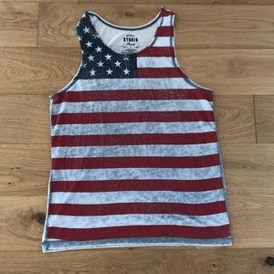 Men’s USA flag tank top